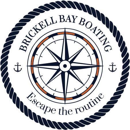 Brickell Bay Boating boat rental with a captain in Miami Logo